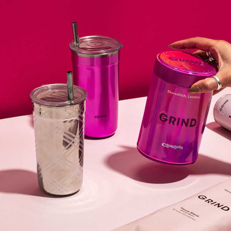 Grind x Clueless Tin & Iced Coffee Cup Bundle image