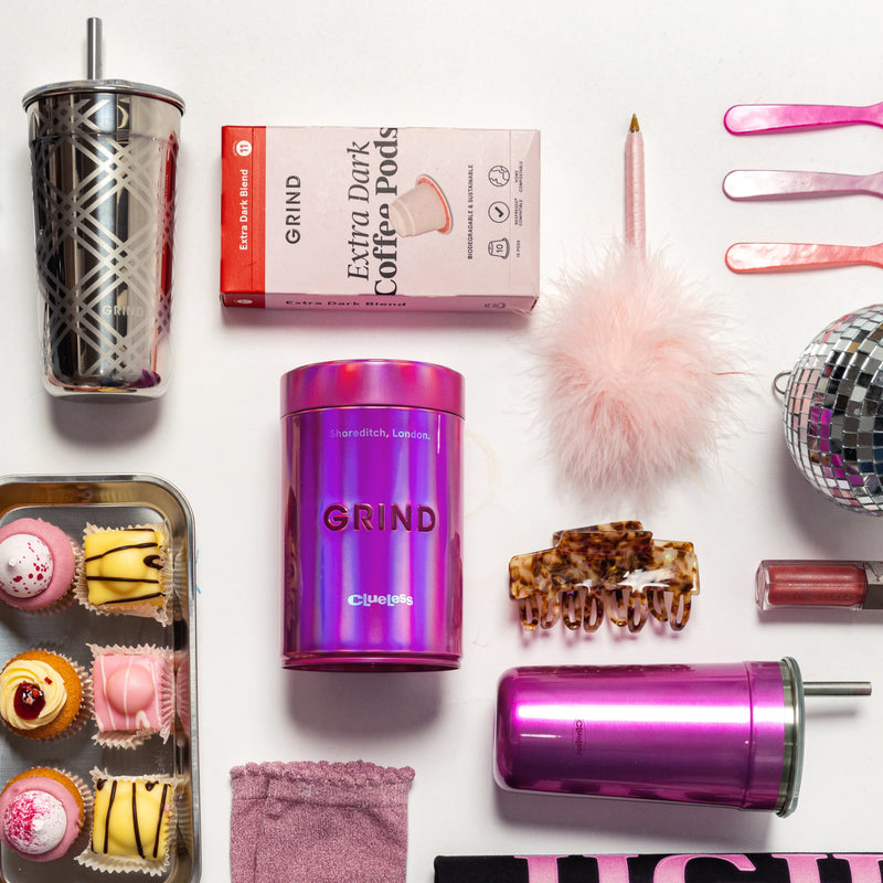 Grind x Clueless Tin & Iced Coffee Cup Bundle image